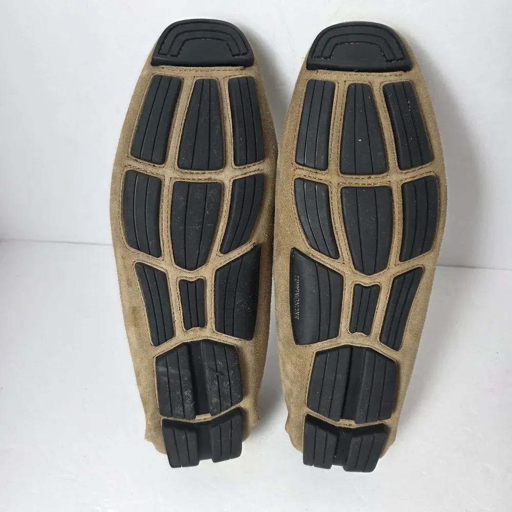 Bruno Magli Morotta Slip On Loafers Suede Mens Sand Size 10.5